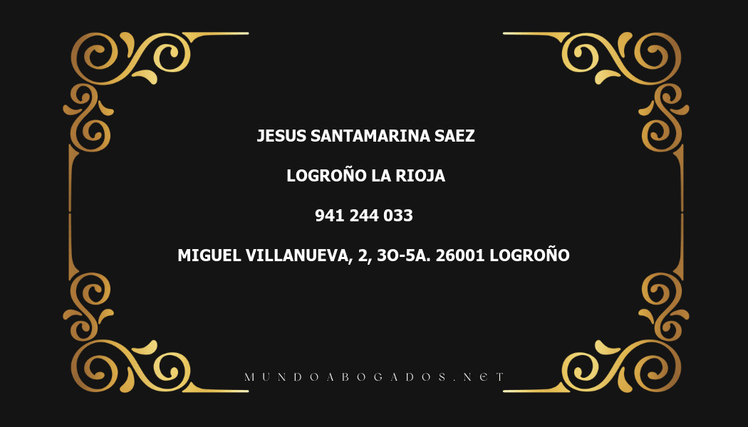 abogado Jesus Santamarina Saez en la localidad de Logroño