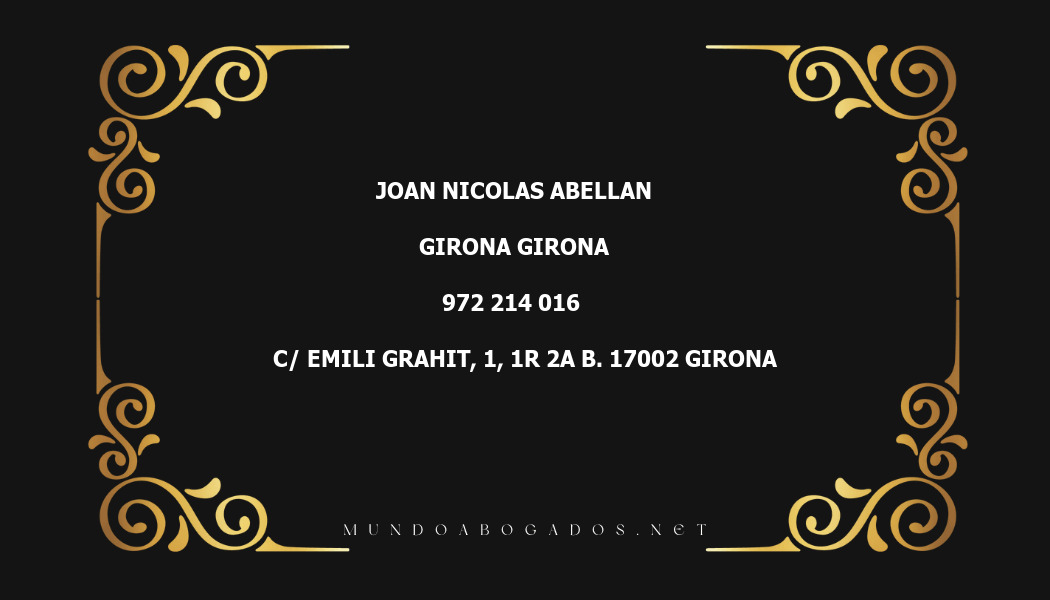 abogado Joan Nicolas Abellan en la localidad de Girona