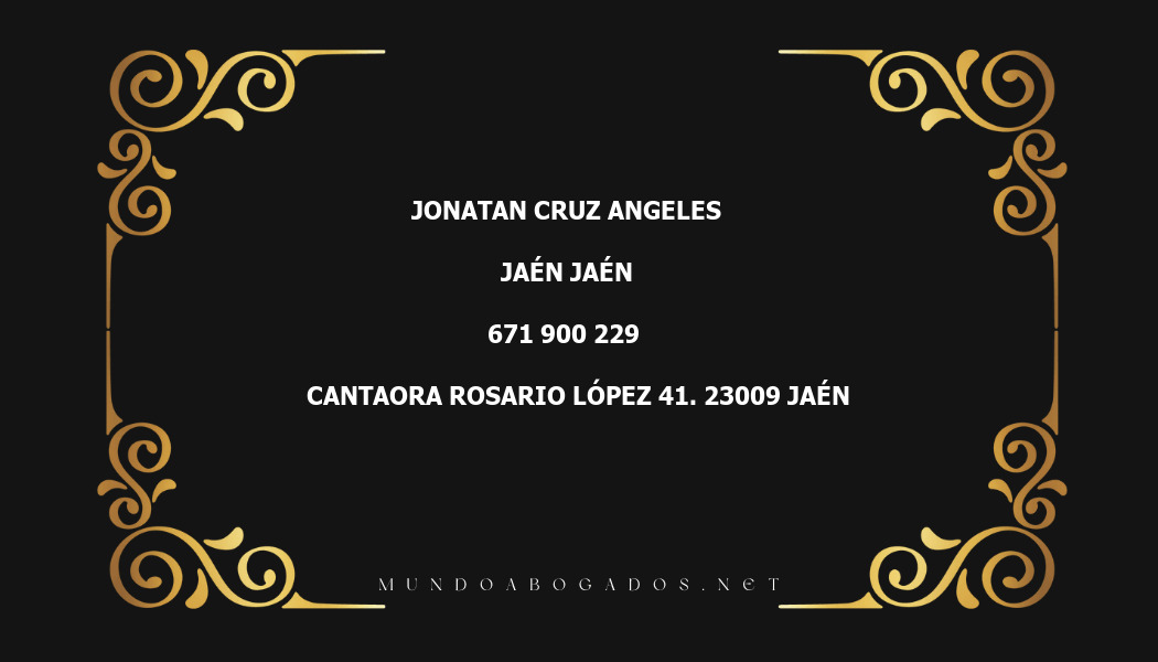 abogado Jonatan Cruz Angeles en la localidad de Jaén