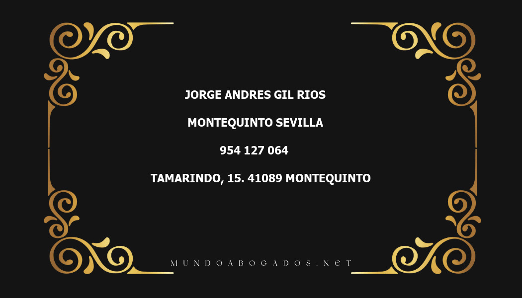 abogado Jorge Andres Gil Rios en la localidad de Montequinto