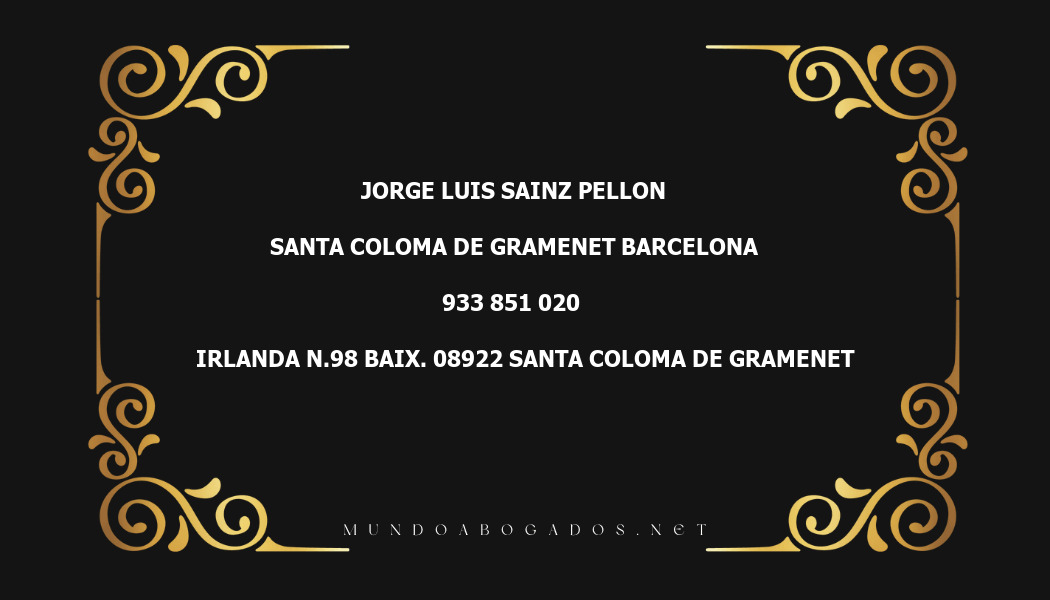 abogado Jorge Luis Sainz Pellon en la localidad de Santa Coloma de Gramenet