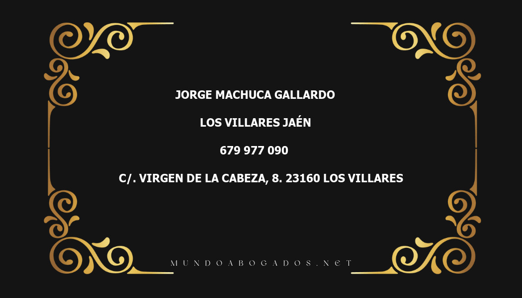 abogado Jorge Machuca Gallardo en la localidad de Los Villares