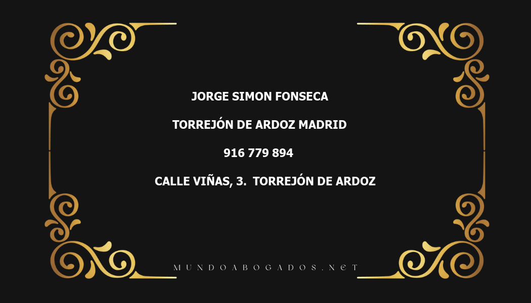 abogado Jorge Simon Fonseca en la localidad de Torrejón de Ardoz