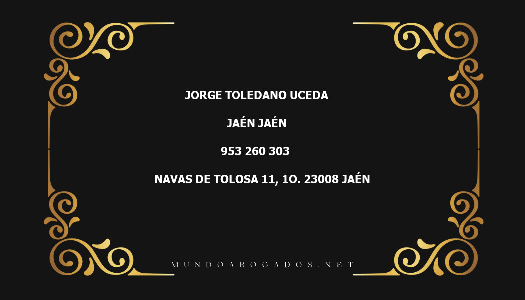 abogado Jorge Toledano Uceda en la localidad de Jaén