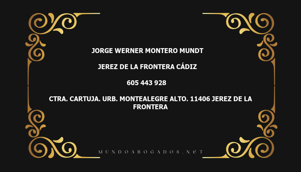 abogado Jorge Werner Montero Mundt en la localidad de Jerez de la Frontera