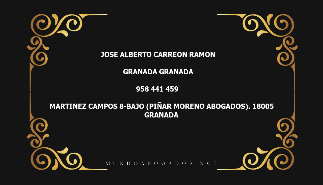 abogado Jose Alberto Carreon Ramon en la localidad de Granada