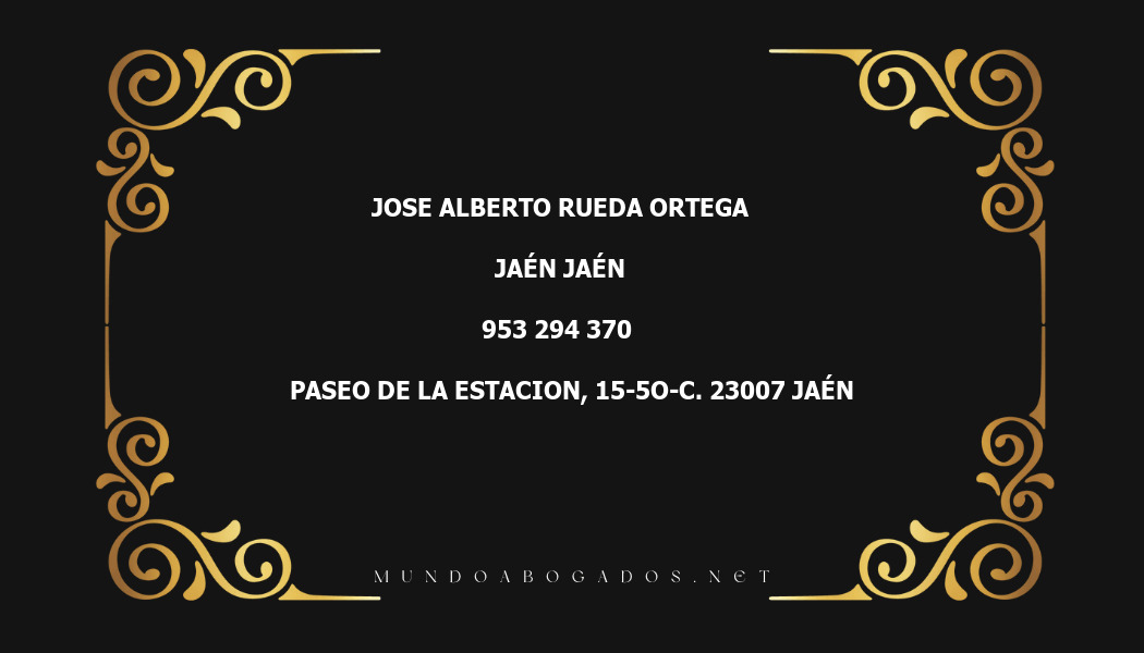 abogado Jose Alberto Rueda Ortega en la localidad de Jaén