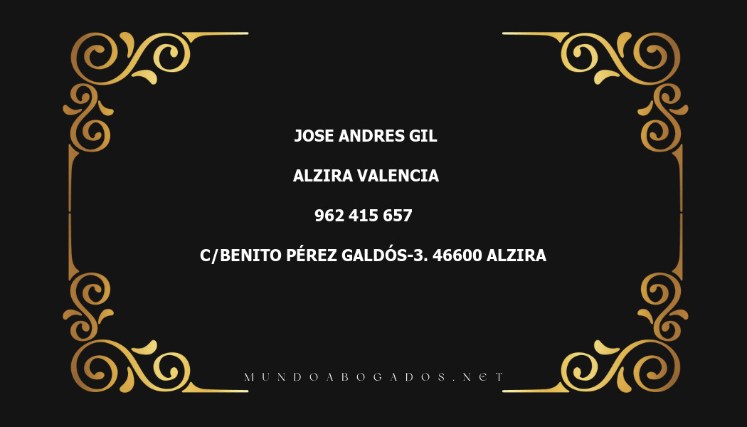 abogado Jose Andres Gil en la localidad de Alzira