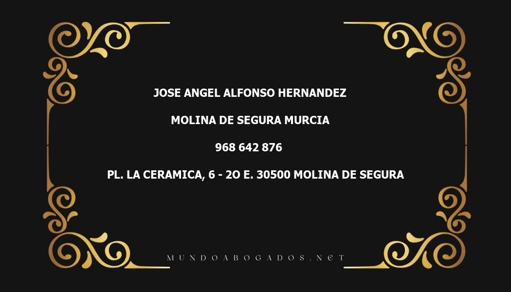 abogado Jose Angel Alfonso Hernandez en la localidad de Molina de Segura