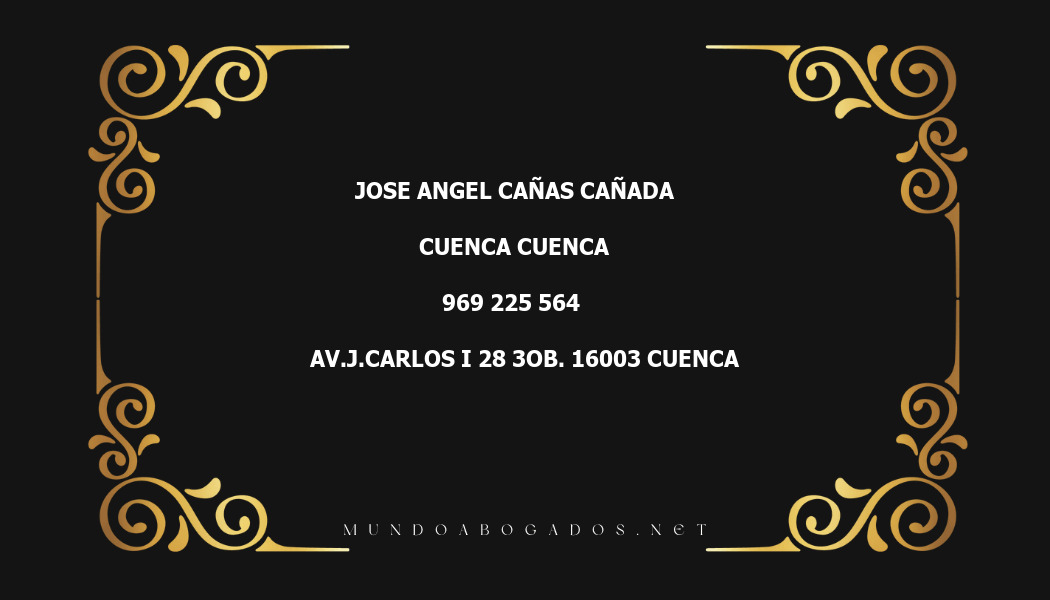 abogado Jose Angel Cañas Cañada en la localidad de Cuenca