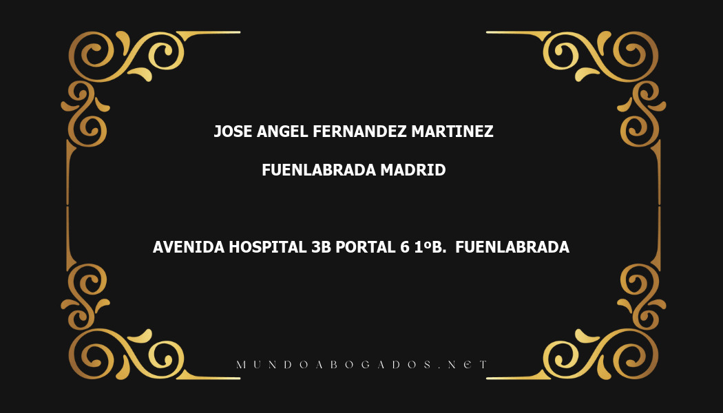 abogado Jose Angel Fernandez Martinez en la localidad de Fuenlabrada