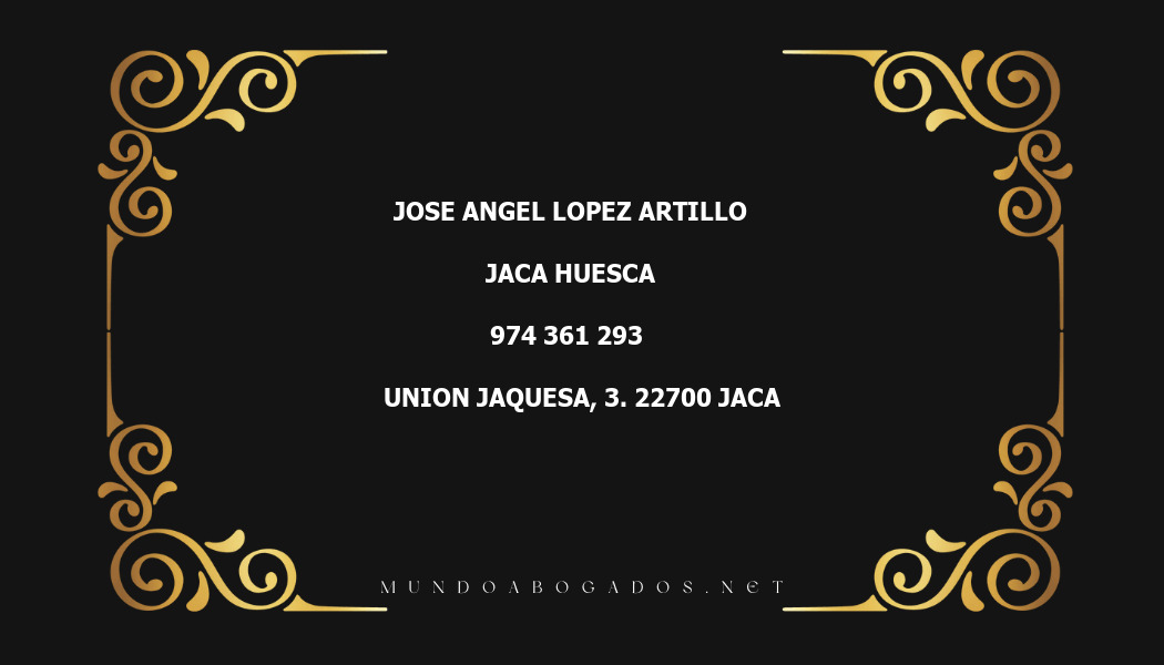 abogado Jose Angel Lopez Artillo en la localidad de Jaca