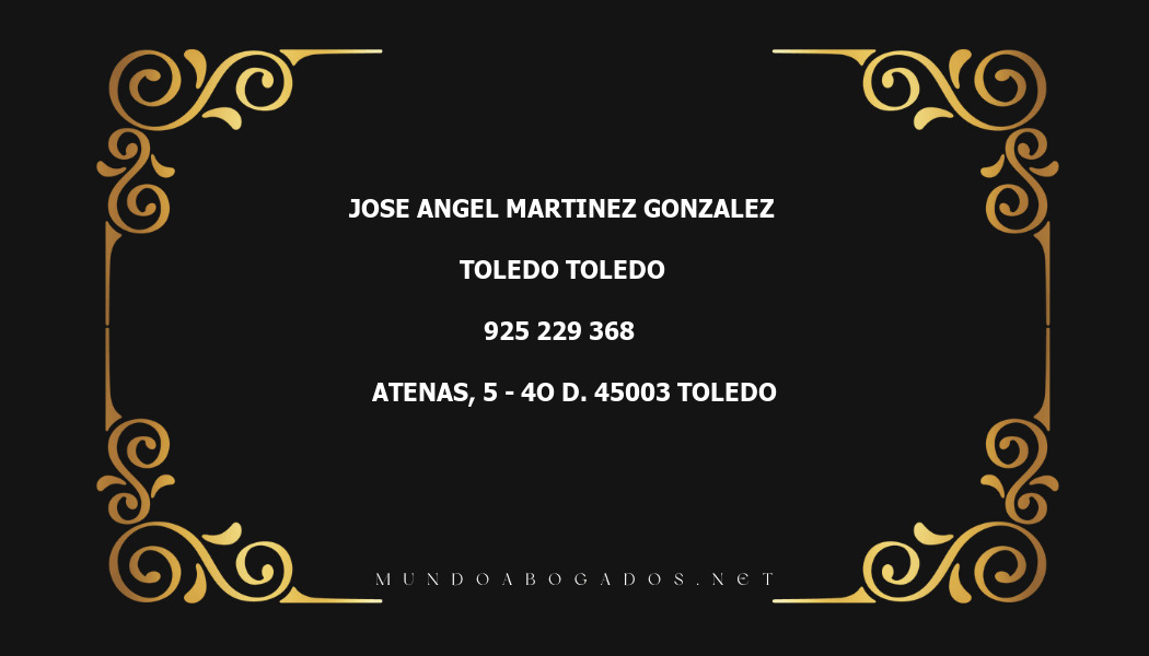 abogado Jose Angel Martinez Gonzalez en la localidad de Toledo