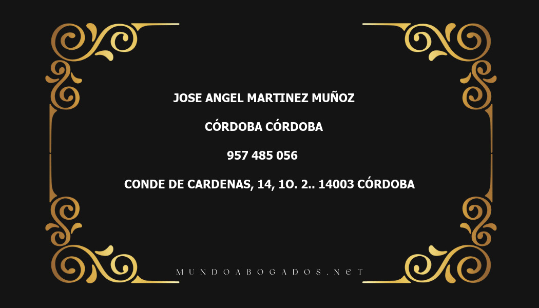 abogado Jose Angel Martinez Muñoz en la localidad de Córdoba