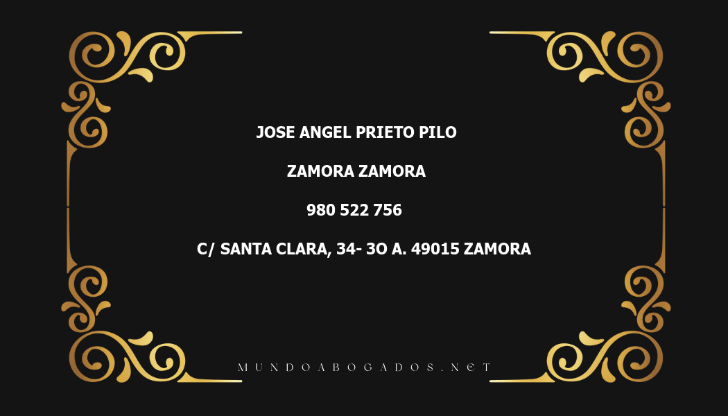 abogado Jose Angel Prieto Pilo en la localidad de Zamora