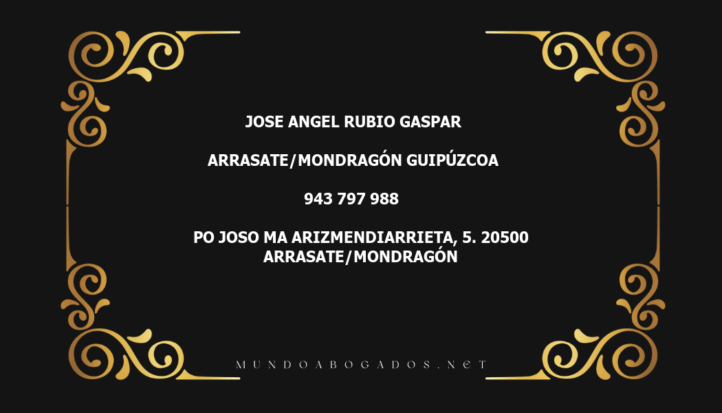 abogado Jose Angel Rubio Gaspar en la localidad de Arrasate/Mondragón