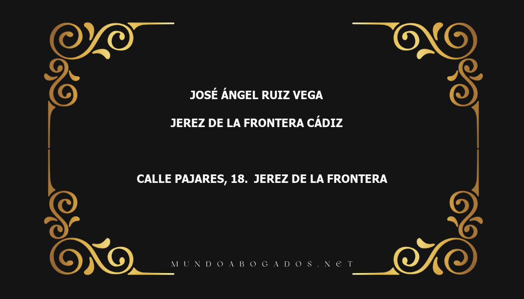 abogado José Ángel Ruiz Vega en la localidad de Jerez de la Frontera