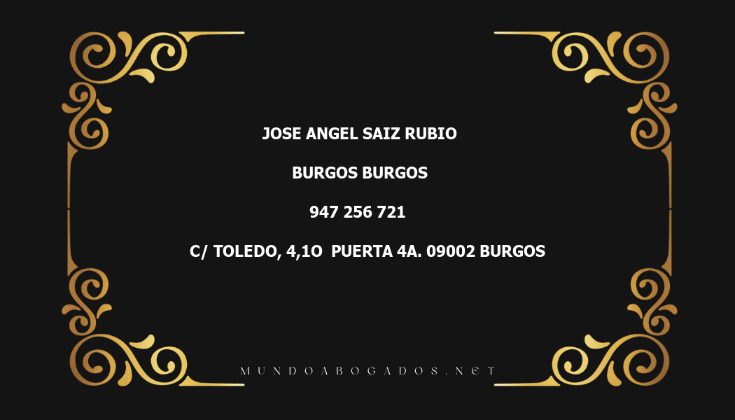 abogado Jose Angel Saiz Rubio en la localidad de Burgos