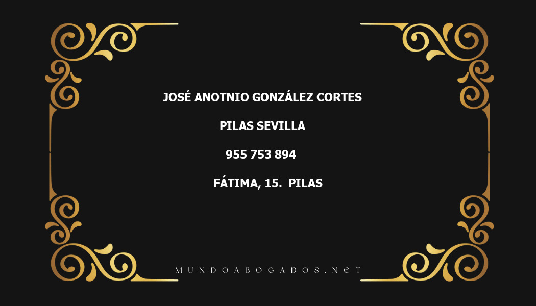 abogado José Anotnio González Cortes en la localidad de Pilas