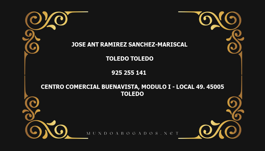 abogado Jose Ant Ramirez Sanchez-Mariscal en la localidad de Toledo