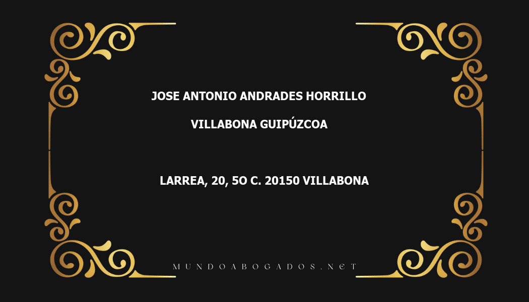 abogado Jose Antonio Andrades Horrillo en la localidad de Villabona