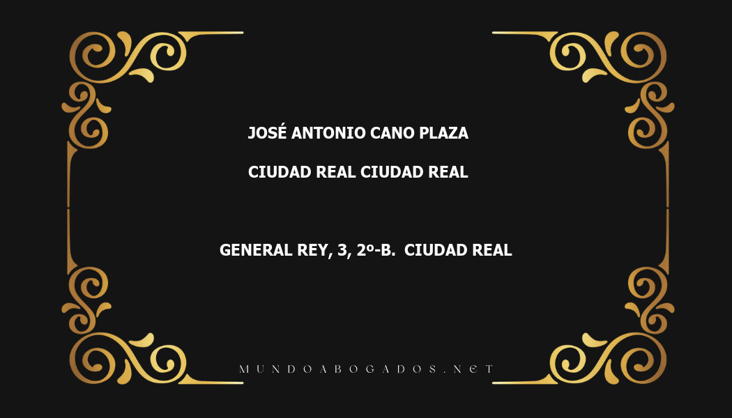 abogado José Antonio Cano Plaza en la localidad de Ciudad Real