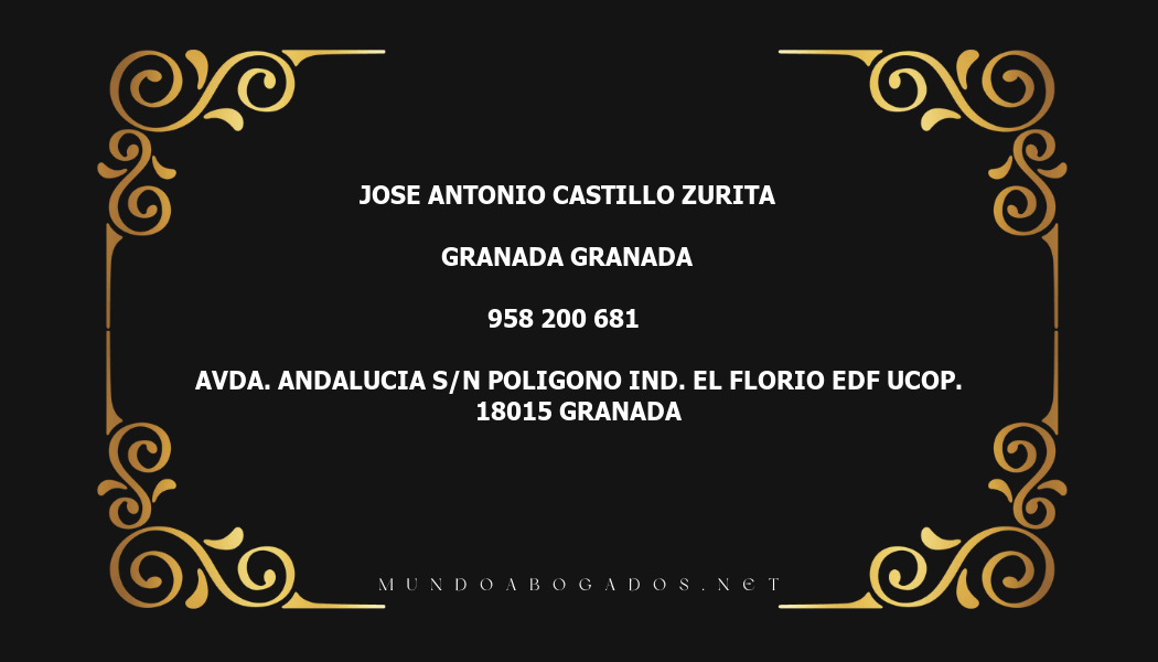 abogado Jose Antonio Castillo Zurita en la localidad de Granada