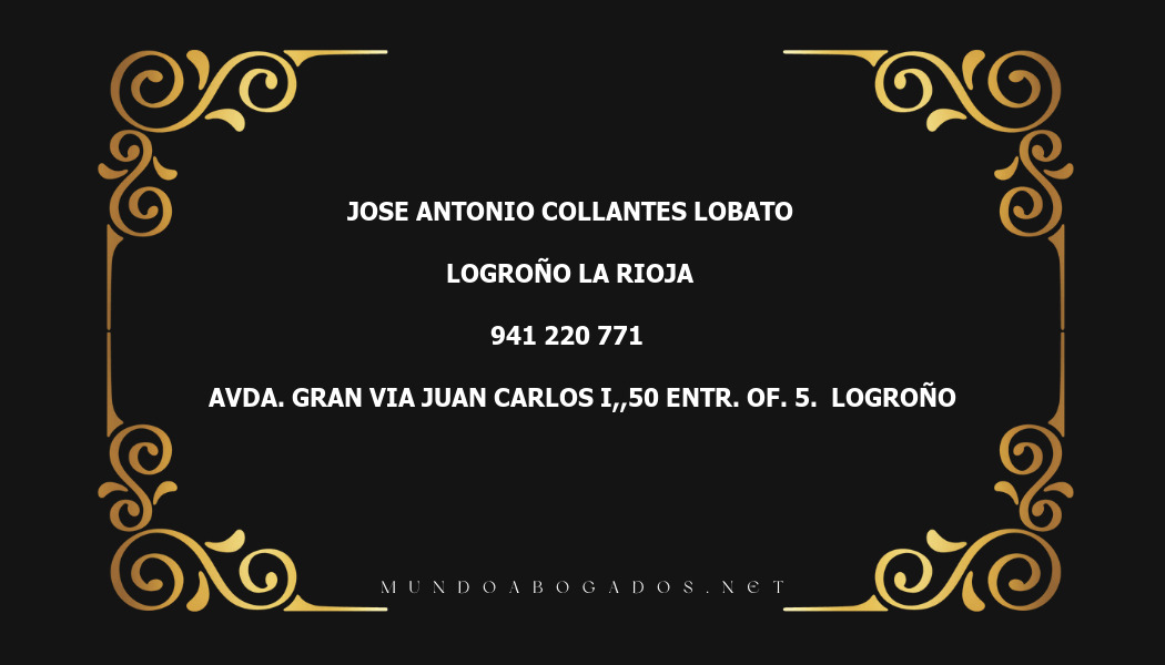 abogado Jose Antonio Collantes Lobato en la localidad de Logroño