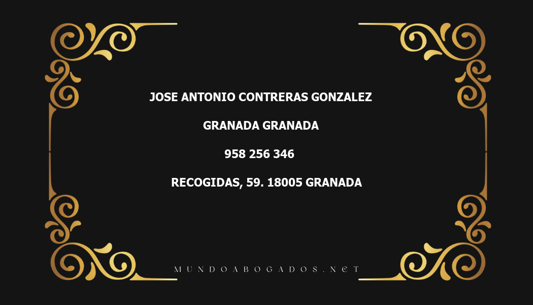 abogado Jose Antonio Contreras Gonzalez en la localidad de Granada