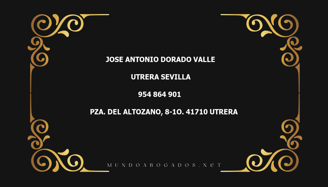 abogado Jose Antonio Dorado Valle en la localidad de Utrera