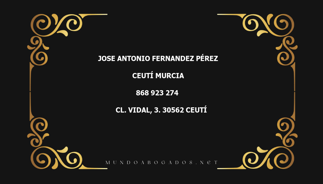 abogado Jose Antonio Fernandez Pérez en la localidad de Ceutí