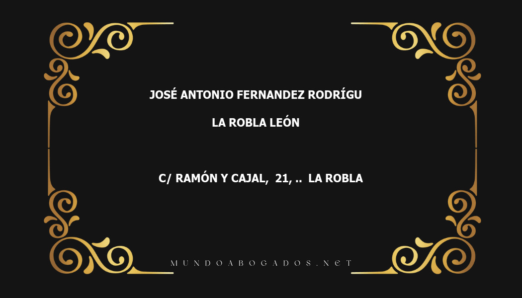 abogado José Antonio Fernandez Rodrígu en la localidad de La Robla