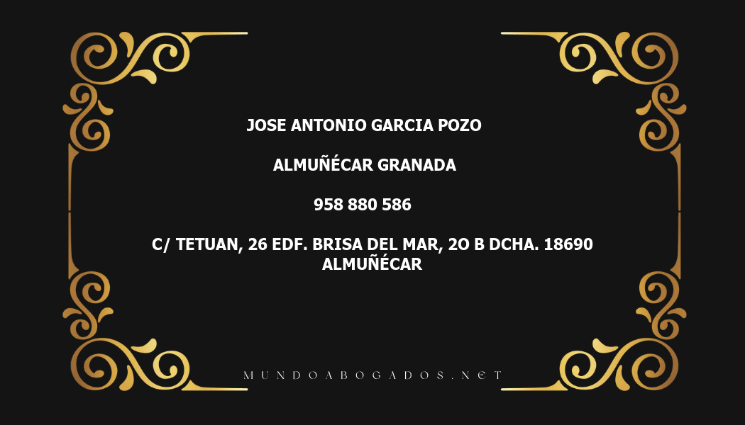 abogado Jose Antonio Garcia Pozo en la localidad de Almuñécar