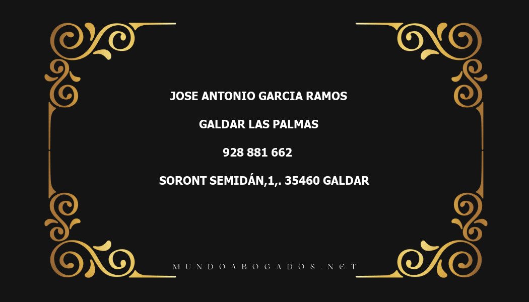 abogado Jose Antonio Garcia Ramos en la localidad de Galdar