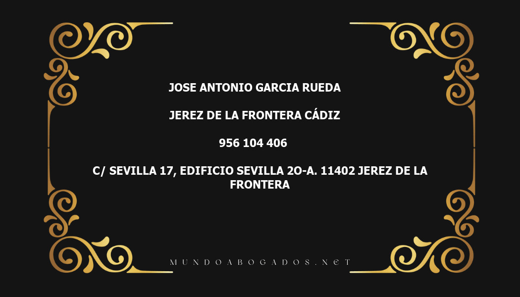 abogado Jose Antonio Garcia Rueda en la localidad de Jerez de la Frontera