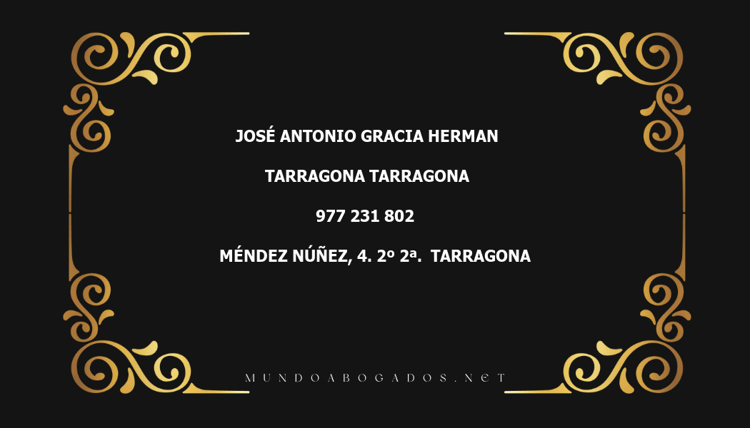 abogado José Antonio Gracia Herman en la localidad de Tarragona