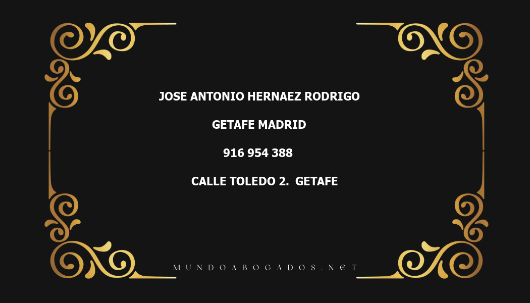 abogado Jose Antonio Hernaez Rodrigo en la localidad de Getafe