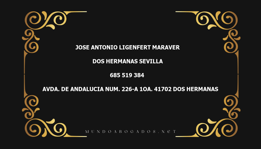 abogado Jose Antonio Ligenfert Maraver en la localidad de Dos Hermanas