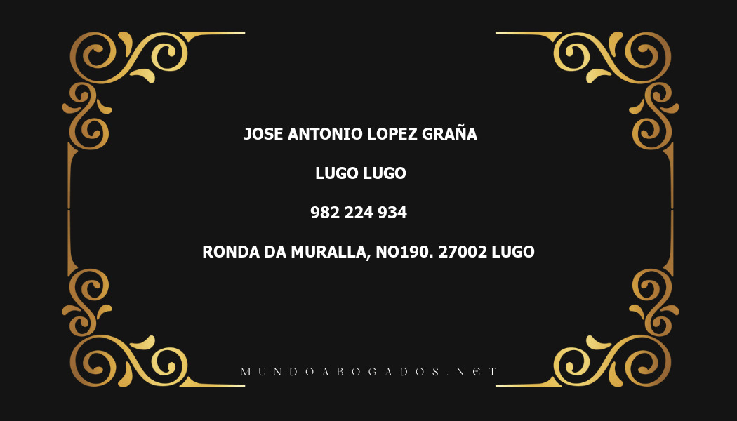 abogado Jose Antonio Lopez Graña en la localidad de Lugo