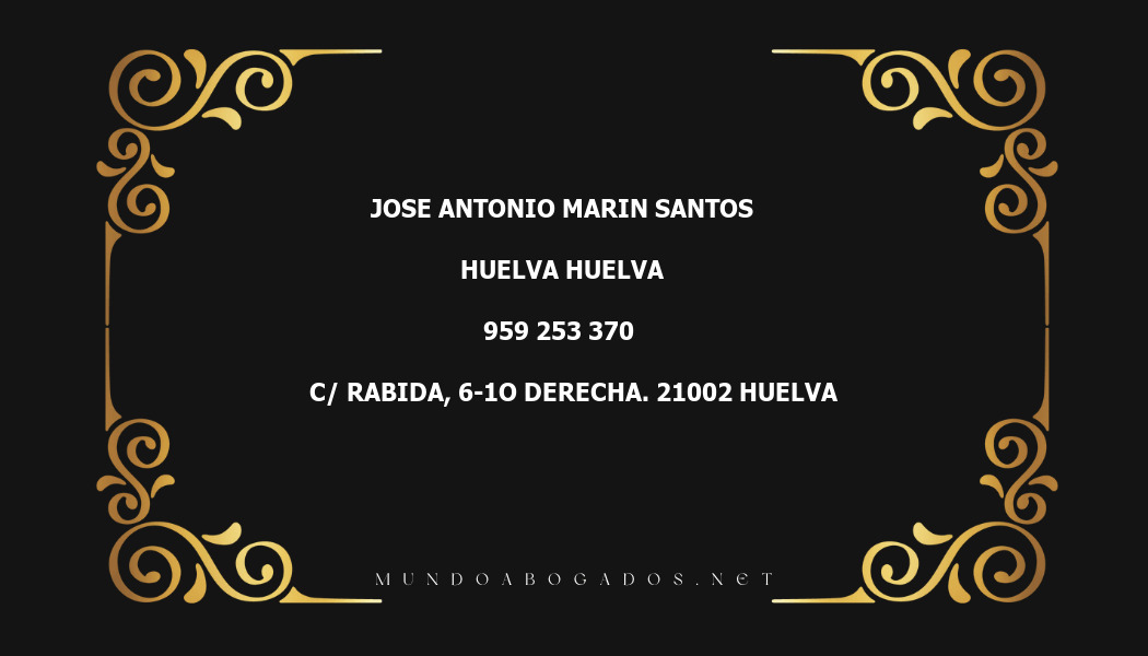 abogado Jose Antonio Marin Santos en la localidad de Huelva