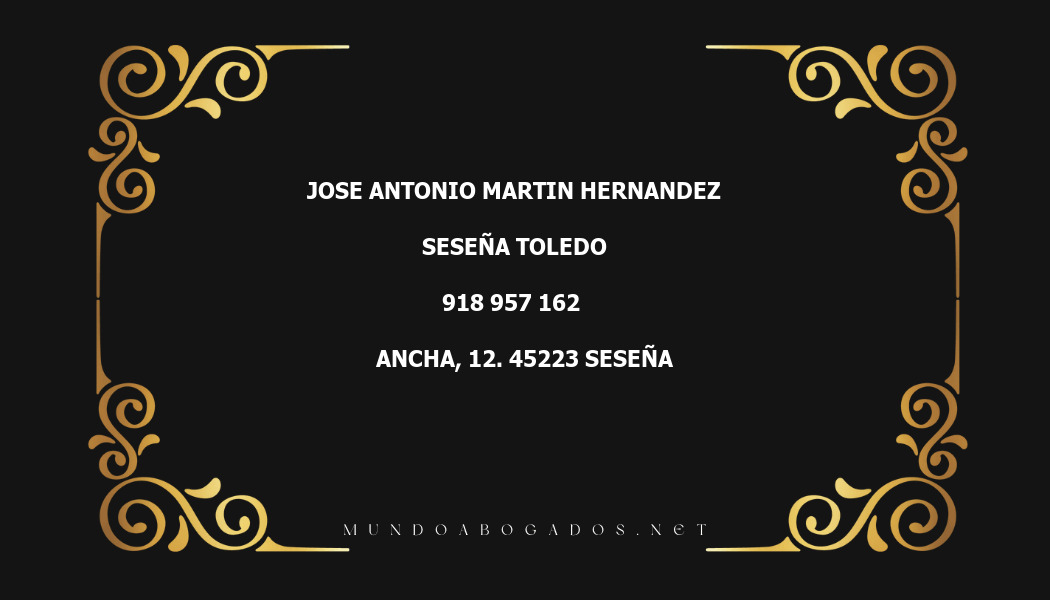 abogado Jose Antonio Martin Hernandez en la localidad de Seseña