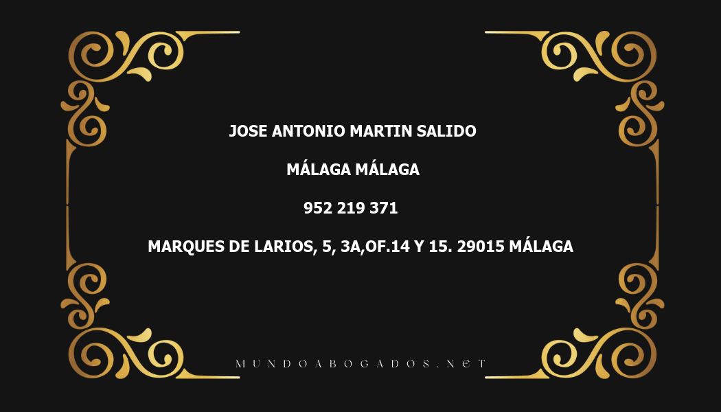 abogado Jose Antonio Martin Salido en la localidad de Málaga