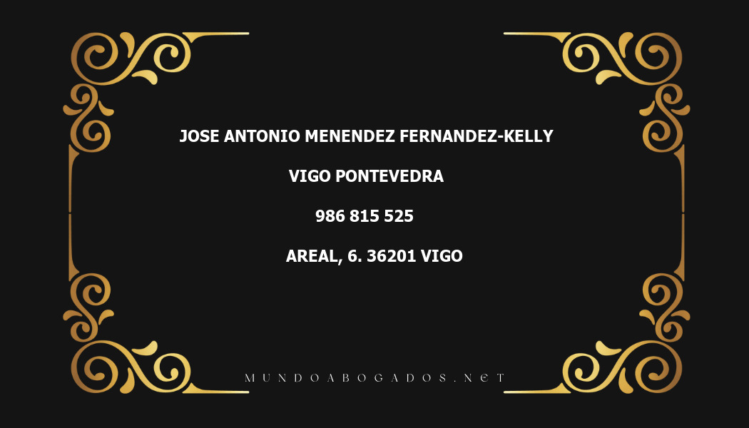 abogado Jose Antonio Menendez Fernandez-Kelly en la localidad de Vigo