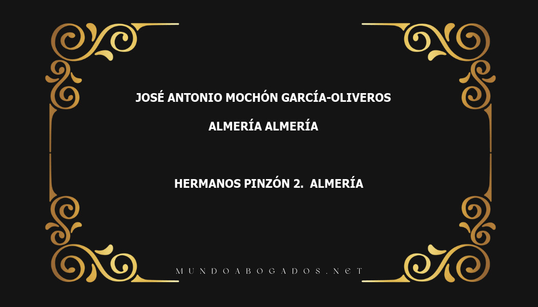 abogado José Antonio Mochón García-Oliveros en la localidad de Almería