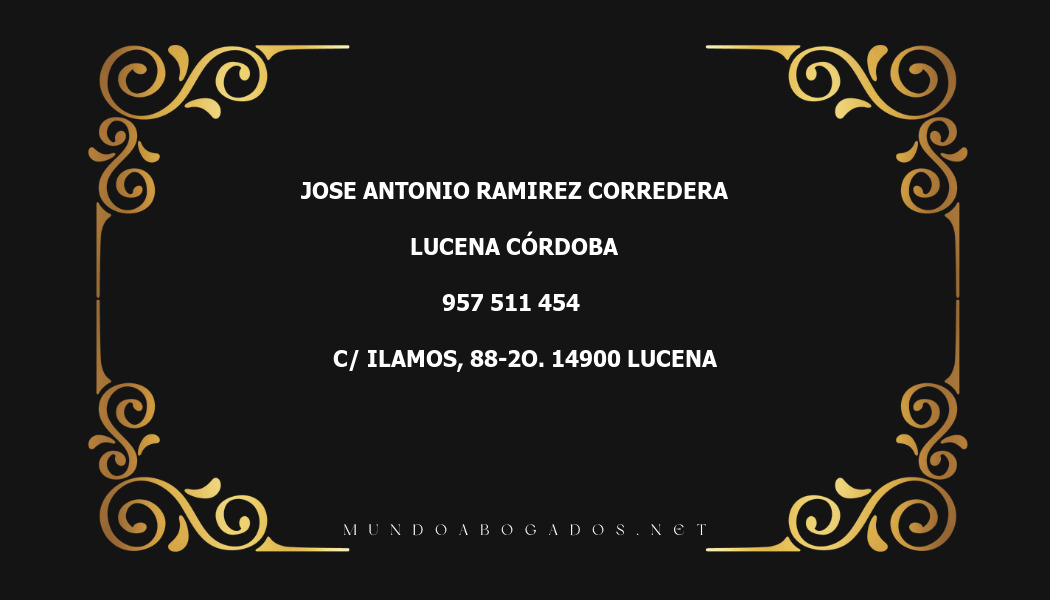 abogado Jose Antonio Ramirez Corredera en la localidad de Lucena