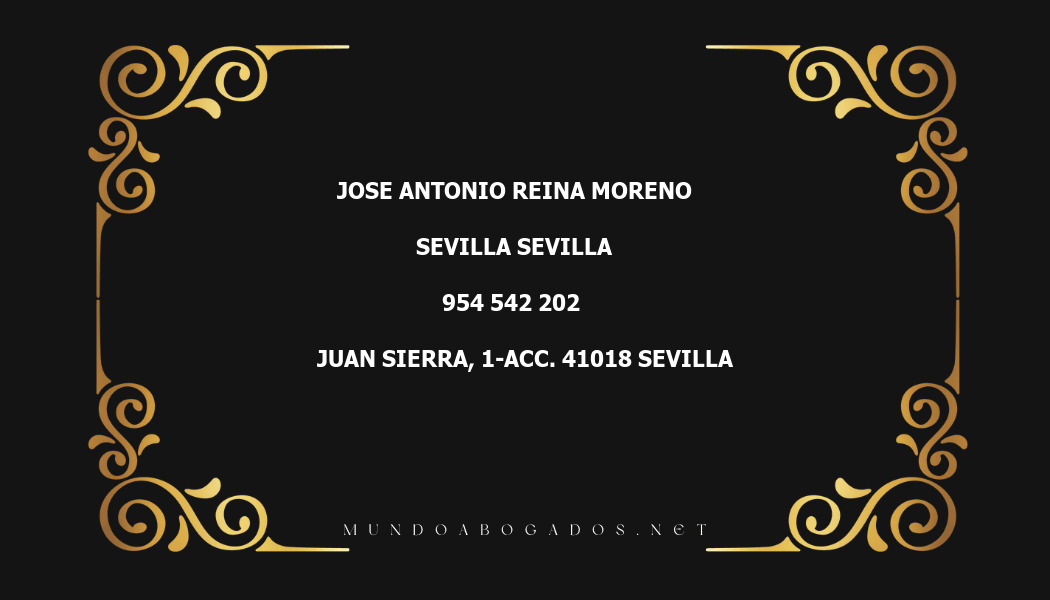 abogado Jose Antonio Reina Moreno en la localidad de Sevilla