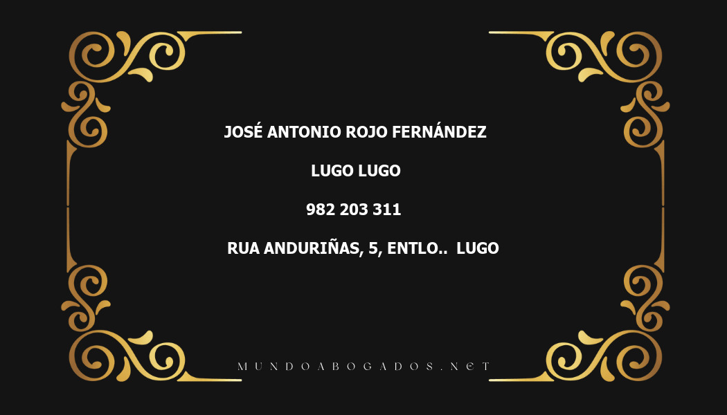 abogado José Antonio Rojo Fernández en la localidad de Lugo