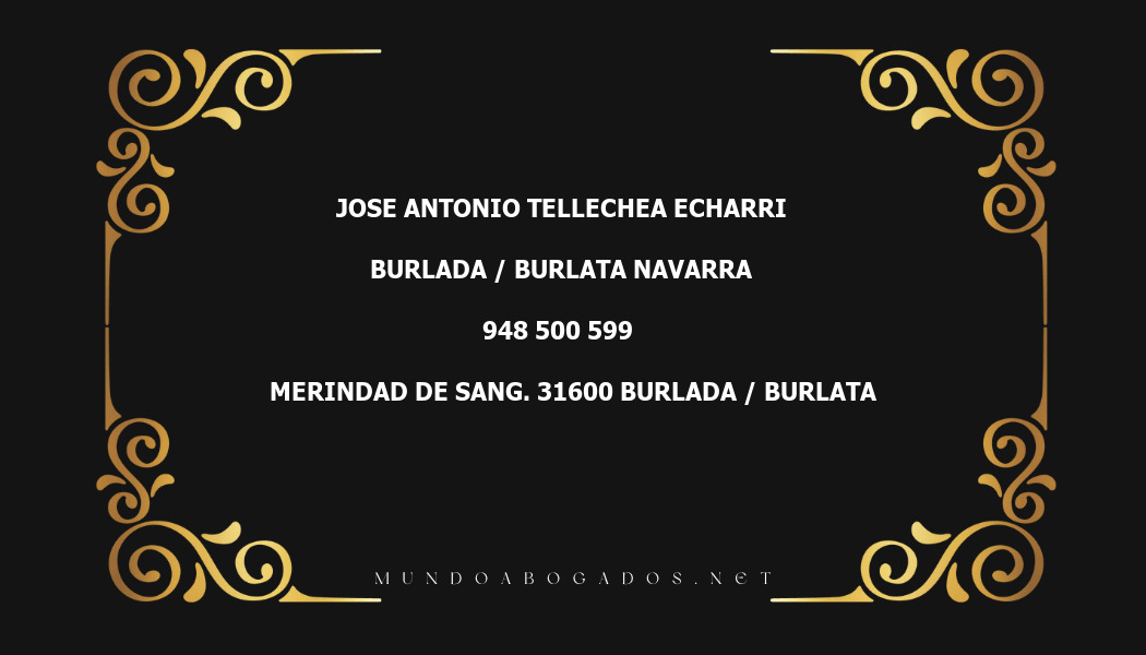 abogado Jose Antonio Tellechea Echarri en la localidad de Burlada / Burlata