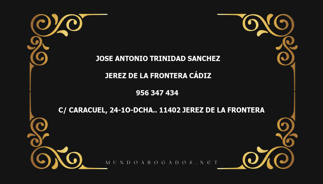 abogado Jose Antonio Trinidad Sanchez en la localidad de Jerez de la Frontera