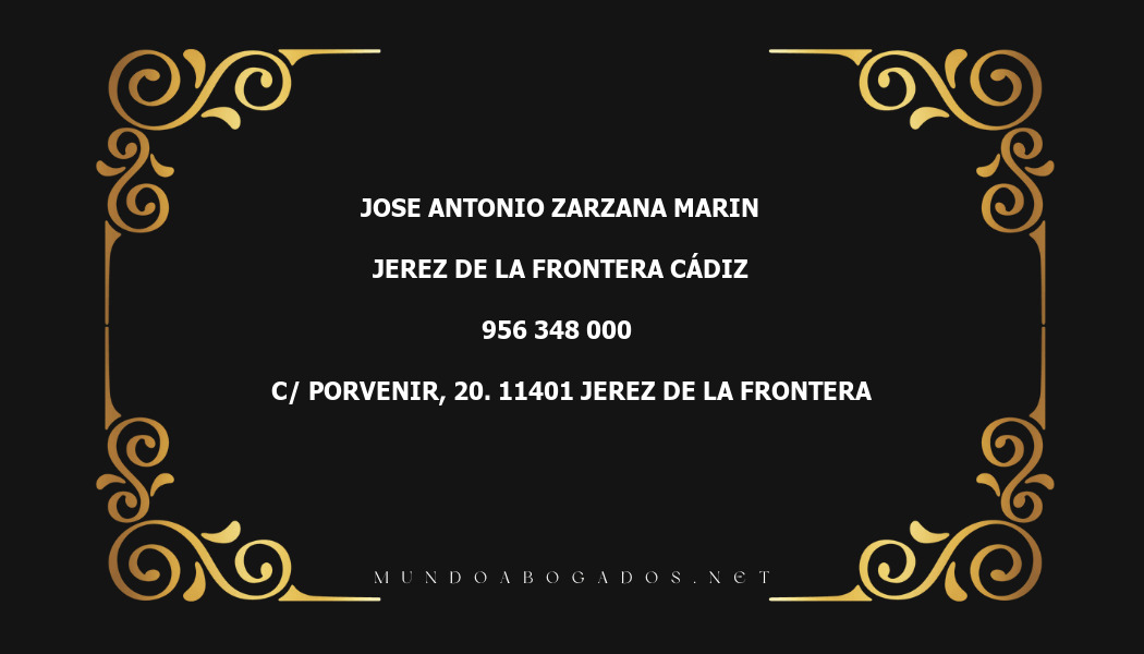 abogado Jose Antonio Zarzana Marin en la localidad de Jerez de la Frontera